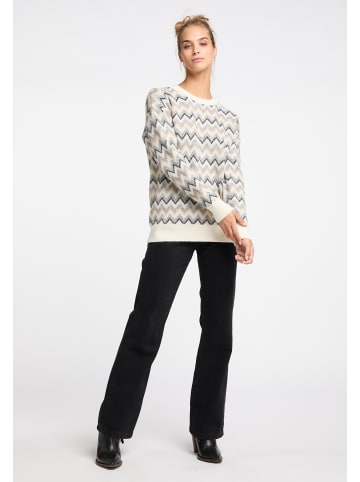 usha FESTIVAL Damen Strick Pullover in Wollweiss Mehrfarbig