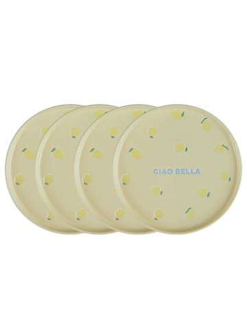 Butlers Teller GOOD VIBES 6er-Set in Gelb