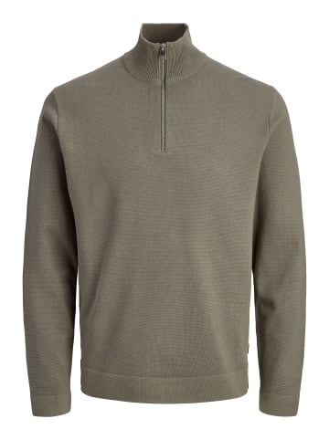 Jack & Jones Sweatshirt mit halbem Reißverschluss in Smokey Olive