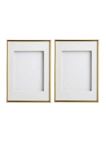 relaxdays 4 x Bilderrahmen in Gold - 15 x 20 cm
