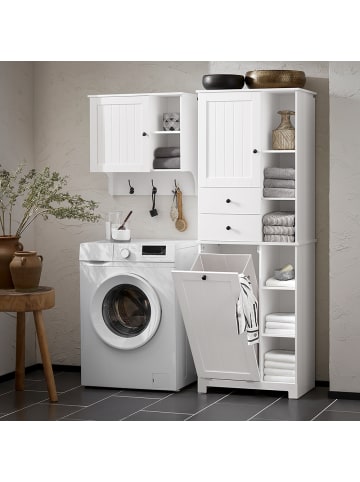 SoBuy Hochschrank in Weiß - (B)60 x (H)171 x (T)37cm