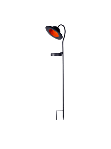 näve LED Solarleuchte "BOWLER" in schwarz - (L)17 cm x (B)15 cm x (H)86 cm