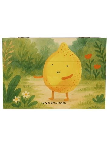 Mr. & Mrs. Panda Box Beste Freunde Zitrone Design ohne Spruch in Weiß