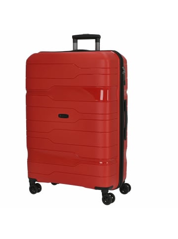 Check.In Memphis - 4-Rollen-Trolley 76 cm (blau) in rot