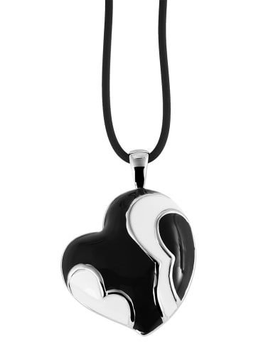 Adeliás Damen Halskette aus Kautschuk 50 cm in schwarz