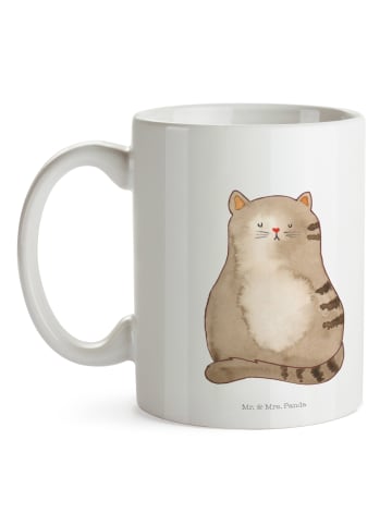 Mr. & Mrs. Panda Kaffeetasse Katze Sitzen ohne Spruch in Weiß