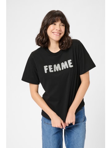 Kaffe T-shirt KAarina Regular fit in Black Deep