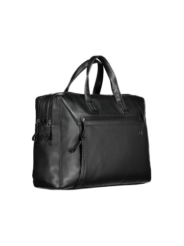 Piquadro Schwarze Leder-Aktentasche