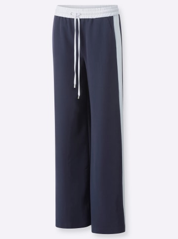 Heine Jogg Pants in marine-weiß