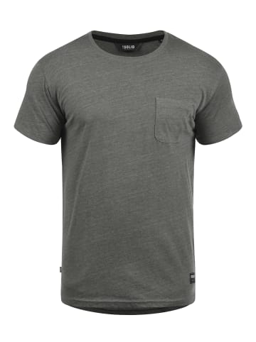 !SOLID Rundhalsshirt in grau