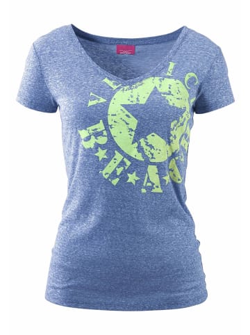 Venice Beach Strandshirt in blau-meliert
