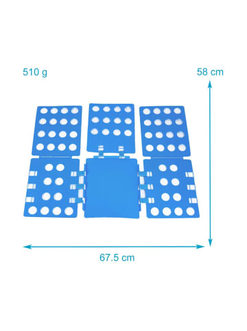 Intirilife Faltbrett Kleiderfalthilfe in Blau