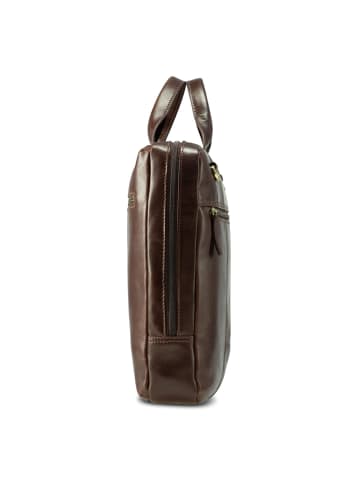 Jost Skagen Aktentasche Leder 38 cm Laptopfach redbrown