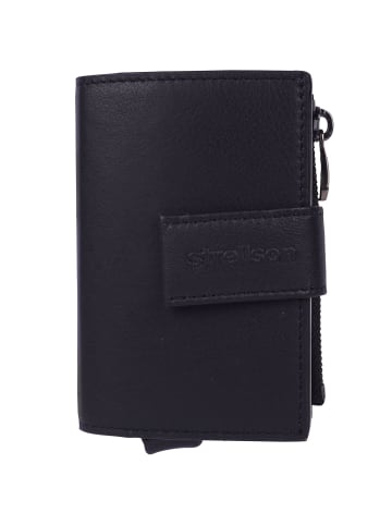 Strellson Carter C-Four Kreditkartenetui RFID Schutz Leder 6.5 cm black