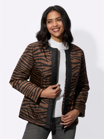 Sieh an! Jacke in cognac-schwarz-bedruckt