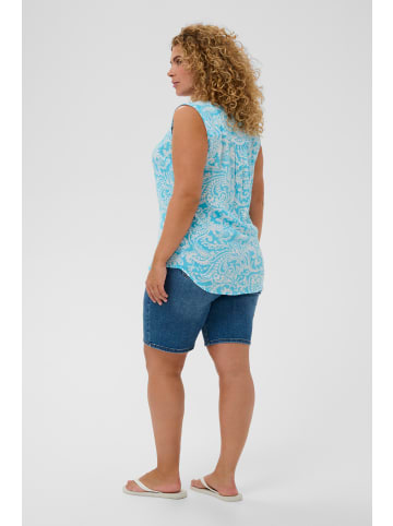 KAFFE curve Bluse ärmellos KCvilana Regular fit in Aquarius Chalk Paisley
