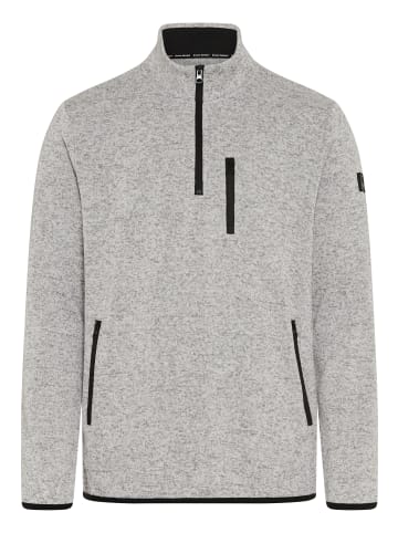 Bruno Banani Fleecepullover in grau meliert