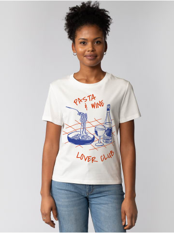 wat? Apparel T-Shirt Pasta lover club in Off White