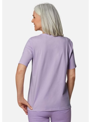 GOLDNER Elegantes Jerseyshirt mit Rundhals in pastelllila