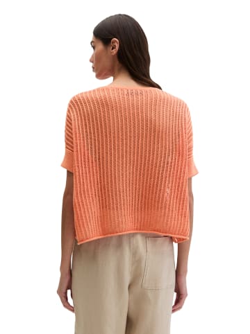 Marc O'Polo Kurzarm-Strickpullover boxy in Warm Orange