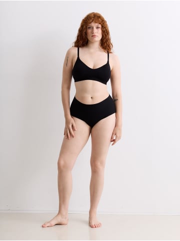 Erlich Textil  Slip CASUAL COTTON HIGH WAIST SLIP in schwarz