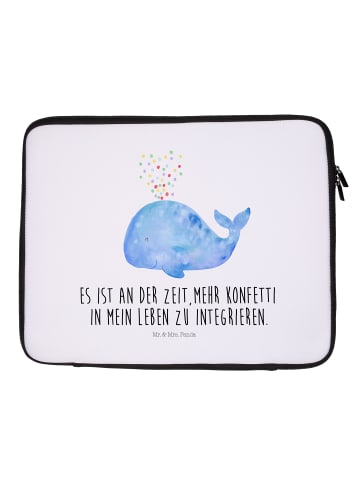 Mr. & Mrs. Panda Notebook Tasche Wal Konfetti mit Spruch in Weiß