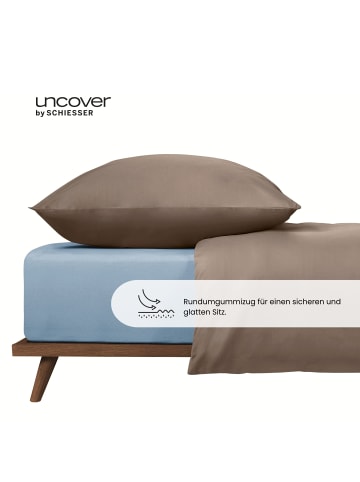 UNCOVER BY SCHIESSER Edeljersey-Spannbettlaken New Jersey in Hellblau