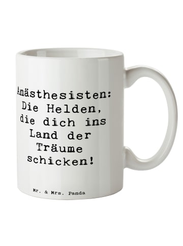 Mr. & Mrs. Panda Keramtiktasse Spruch Anästhesist Held mit Spruch in Weiß