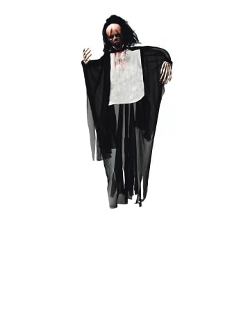 EUROPALMS Halloween animierte Geisterfigur in schwatz - Höhe: 95cm