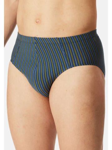 Schiesser Mini Slip / Unterhose 95/5 Essentials in Dunkelblau / grün