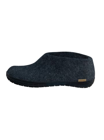 glerups Hausschuh Kautschuksohle Schwarz in Denim