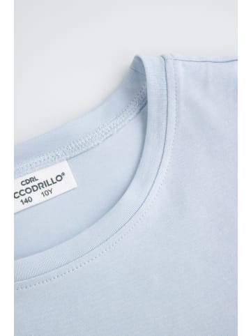 Coccodrillo T-Shirt mit kurzen Ärmeln in hellblau