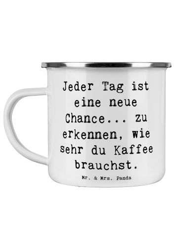 Mr. & Mrs. Panda Trinkbecher Spruch Motivation und Kaffee mit Sp... in Weiß