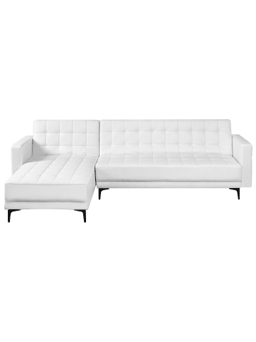 Beliani 2-tlg Schlafsofa ABERDEEN in Weiß/Schwarz