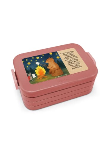 Mr. & Mrs. Panda Snack Box Bär & Marienkäfer Lagerfeuer Design m... in Rot Pastell
