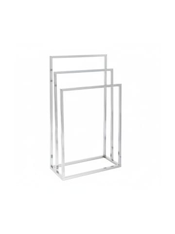 relaxdays Handtuchständer in Silber - (B)46 x (H)82,5 x (T)21 cm
