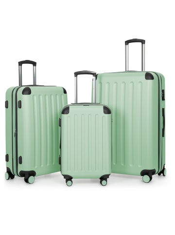 Hauptstadtkoffer Spree - Kofferset 3tlg Hartschalenkoffer Reisekoffer Erweiterung in Mint