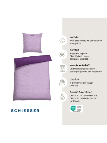 Schiesser Bettwäscheset Doubleface 2teilig in Lila