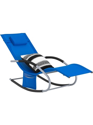 SoBuy Swingliege in Kleinblau - (B)63 x (H)83 x (T)150cm