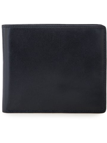 MYWALIT Geldbörse RFID Leder 12 cm in black/blue