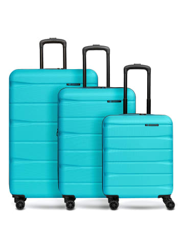 Franky Munich 4.0 4 Rollen Kofferset 3-teilig mit Dehnfalte in aqua dull