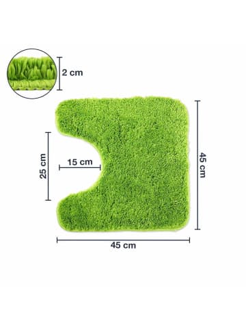 WohnDirect Badematte mit WC Ausschnitt Florenz in Hellblau