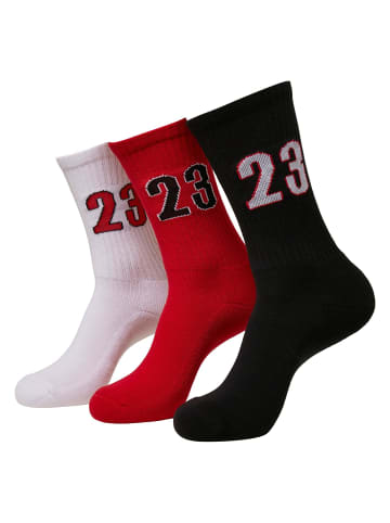 Mister Tee Socken in white/black/red