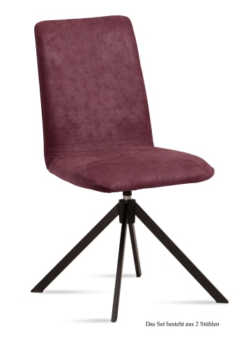 58 aufm Kessel ESSZIMMERSTUHL drehbar (2er-Set) Deanne 47x92x60 Schwarz/Grau