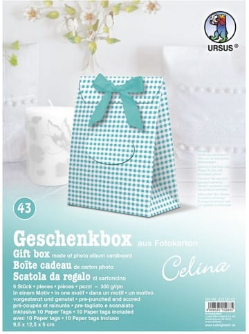 Buntpapierfabrik Ludwig Bähr Geschenkbox Celina 9,5x12,5x5cm Packung mit 5 Stück Motiv: 43