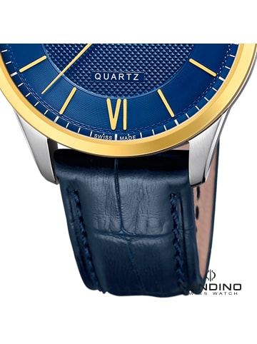 Candino Analog-Armbanduhr Candino Classic blau groß (ca. 41mm)