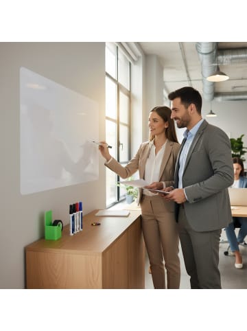 relaxdays Whiteboard Folie in Weiß - (B)80 x (H)40 cm