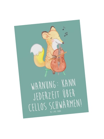 Mr. & Mrs. Panda Grußkarte Zeichenllo Schwärmerei mit Spruch in Meeresbrise