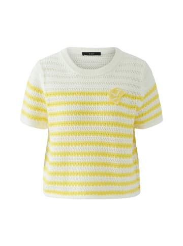 Oui Pullover in white yellow