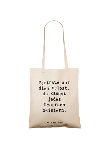Mr. & Mrs. Panda Schultasche Spruch Ein schwieriges Gespräch füh... in Creme